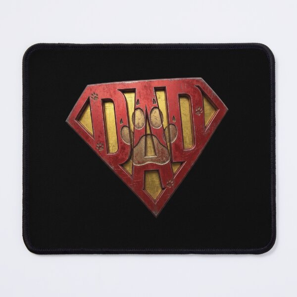 Item preview, Super Dad Superhero Shield With Paw Prints designed and sold by Retro Whiskers.