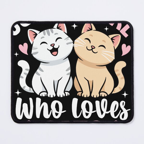 Item preview, Girl Cats Design | Cute Best Friend Cat Duo Illustration designed and sold by Marie Gems.
