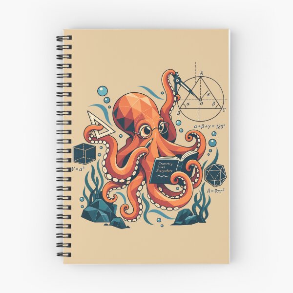 Item preview, Geometric Octopus Mathematician – Underwater Geometry STEM Art designed and sold by HOUSE OF TIST.