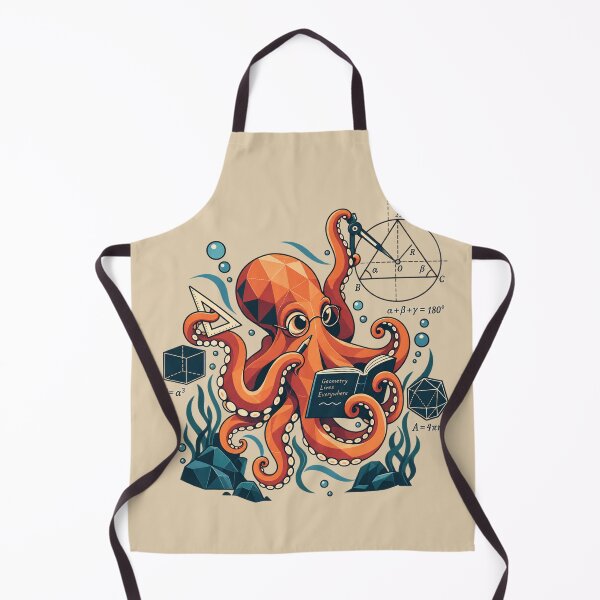 Item preview, Geometric Octopus Mathematician – Underwater Geometry STEM Art designed and sold by HOUSE OF TIST.
