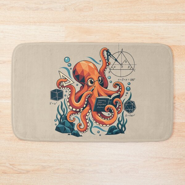 Item preview, Geometric Octopus Mathematician – Underwater Geometry STEM Art designed and sold by HOUSE OF TIST.