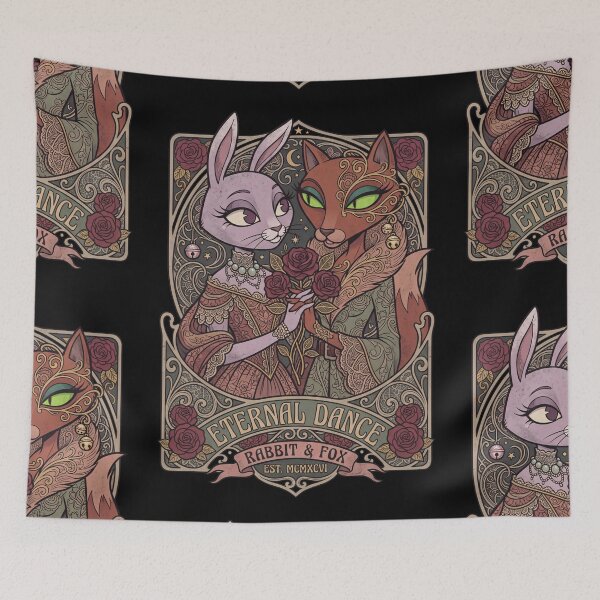 Item preview, Eternal Dance Rose – Romantic Rabbit & Fox Gothic Vintage - The Mask designed and sold by CuteKats.