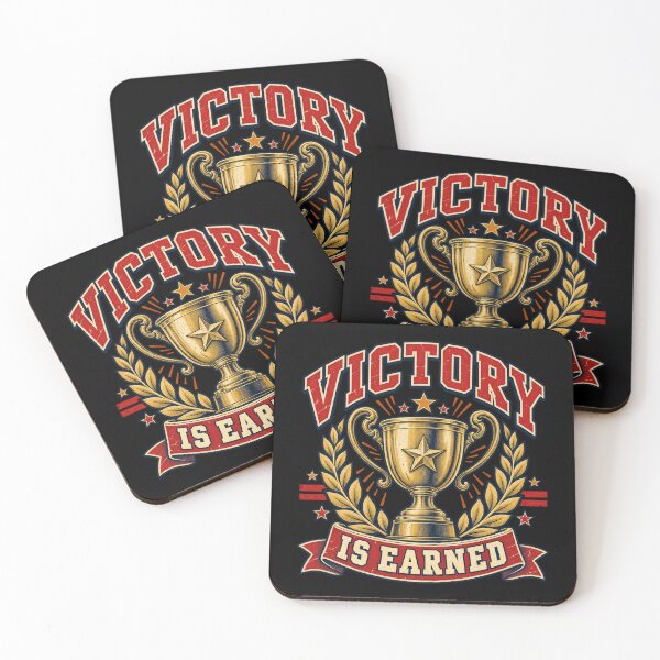 Item preview, Victory is earned trophy designed and sold by Side Quest Co..