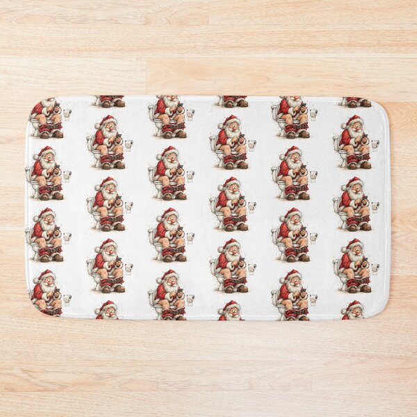 Item preview, Funny Santa on the Toilet – Christmas Bathroom Humor designed and sold by mayatA-rt.