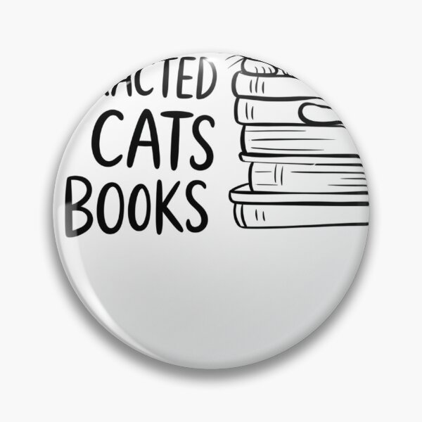 Item preview, Easily Distracted by Cats and Books | Funny Cat Lover Reader Design designed and sold by Marie Gems.