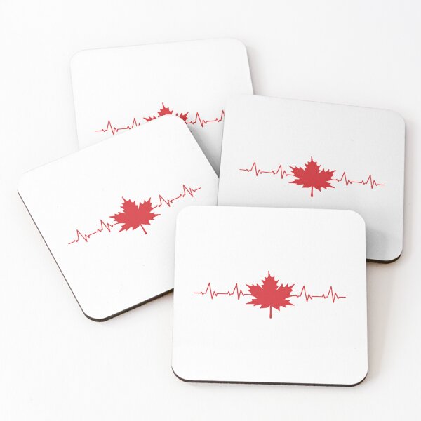 Item preview, I Love Canada Maple Leaf Heart Beats Design The Canadian Flag Icon - Wht designed and sold by asiapenguinw.