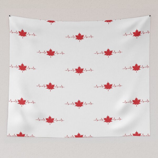 Item preview, I Love Canada Maple Leaf Heart Beats Design The Canadian Flag Icon - Wht designed and sold by asiapenguinw.