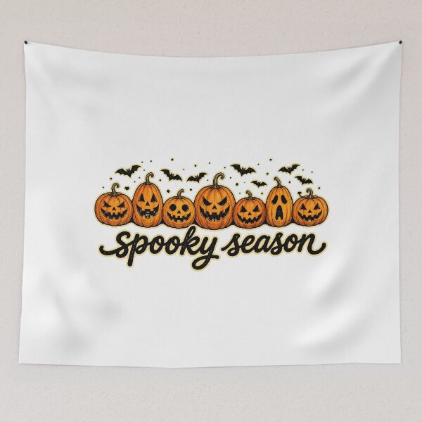 Item preview, Spooky Season Pumpkin Jack-o-Lantern Bats Autumn Vibe designed and sold by chattsuede.