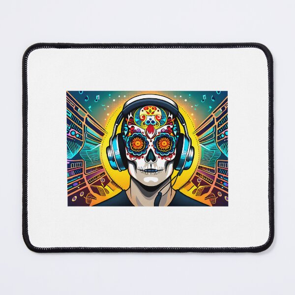Item preview, Dj Sugar Skull Sugar Skull With Headphones designed and sold by Contessai Babbaby.