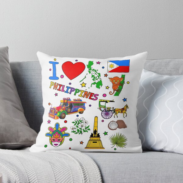 Item preview, I Love Philippines. Hand Drawn Philippine Landmarks Flag And Map designed and sold by asiapenguinw.