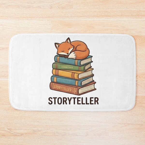 Item preview, Storyteller Sleeping Fox on Stack of Books Aesthetic designed and sold by Rehnair.