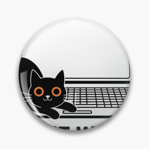 Item preview, Don't Worry I'm From Tech Support Black Cat Design | Funny Cat Laptop Art designed and sold by Marie Gems.