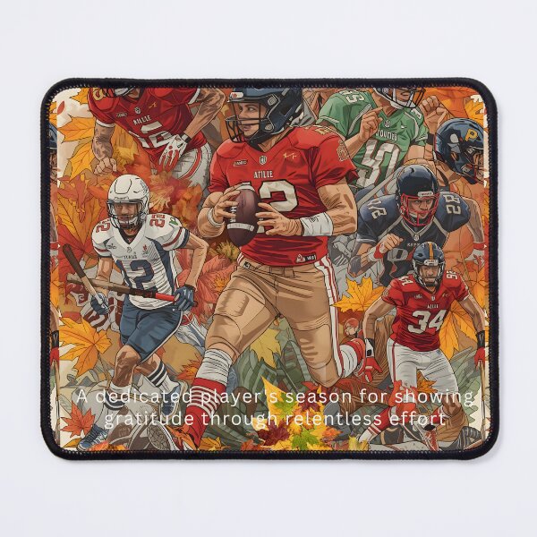 Item preview, Autumn Gridiron Glory: A Season of Gratitude and Relentless Effort designed and sold by VibranPalette.