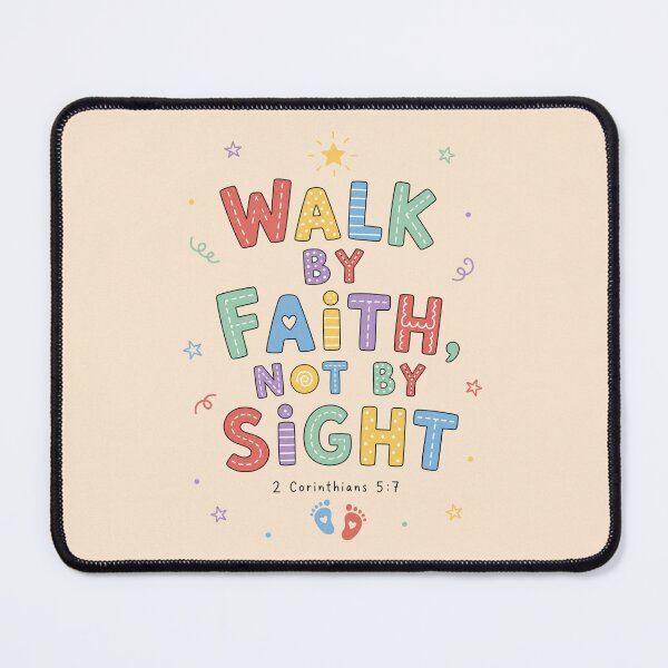 Item preview, Walk by Faith Not by Sight Printable Poster | 2 Corinthians 5:7 Bible Verse Wall Art | Christian Classroom Decor designed and sold by looplandger.