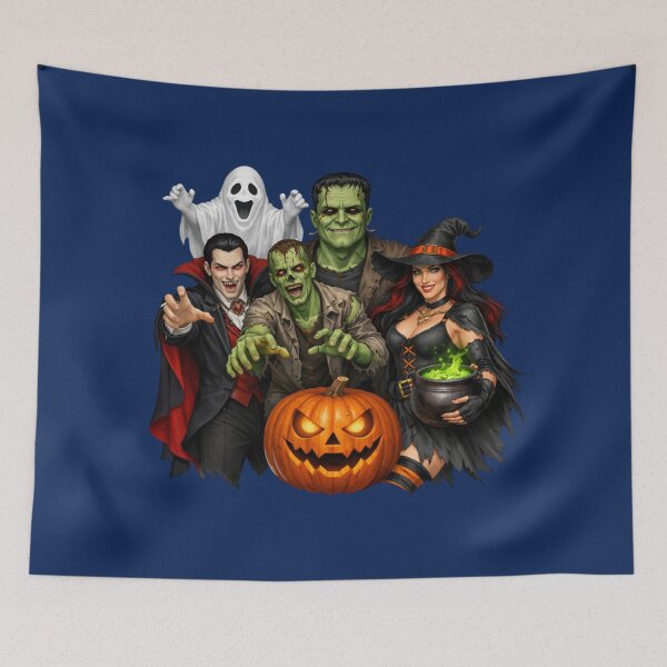 Item preview, Classic Halloween Monster Crew Trick or Treat designed and sold by BedheadBobShop.