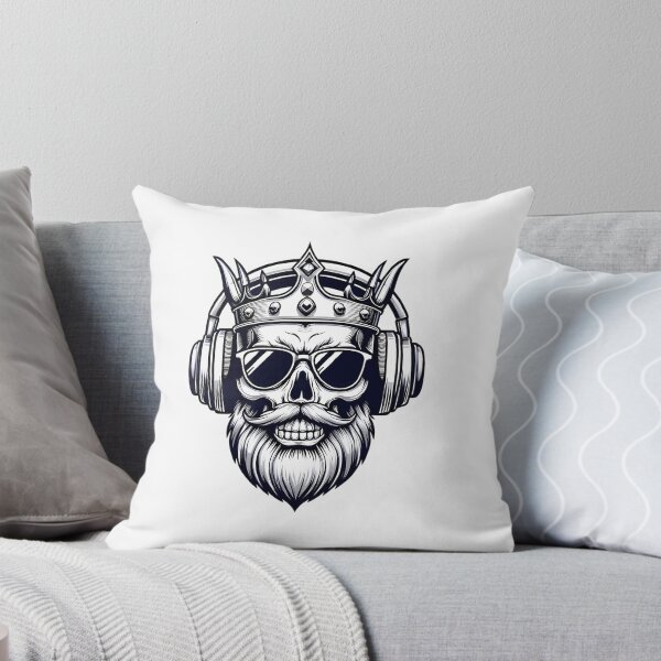 Item preview, King Viking Skull Wearing Sunglasses And Listening To Music With Headphones designed and sold by Contessai Babbaby.