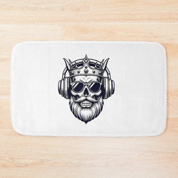 Item preview, King Viking Skull Wearing Sunglasses And Listening To Music With Headphones designed and sold by Contessai Babbaby.