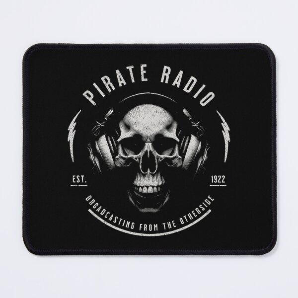 Item preview, Pirate Radio - Vintage Headphones - Skull Listening To Music designed and sold by Contessai Babbaby.