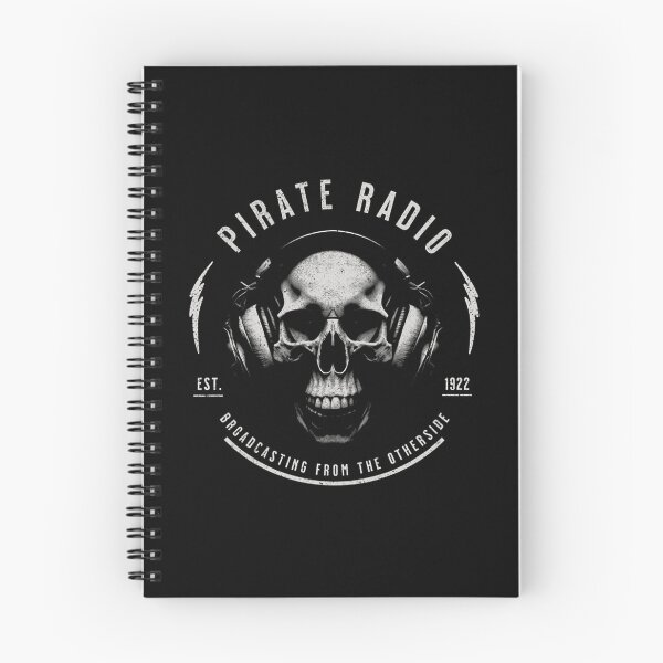 Item preview, Pirate Radio - Vintage Headphones - Skull Listening To Music designed and sold by Contessai Babbaby.