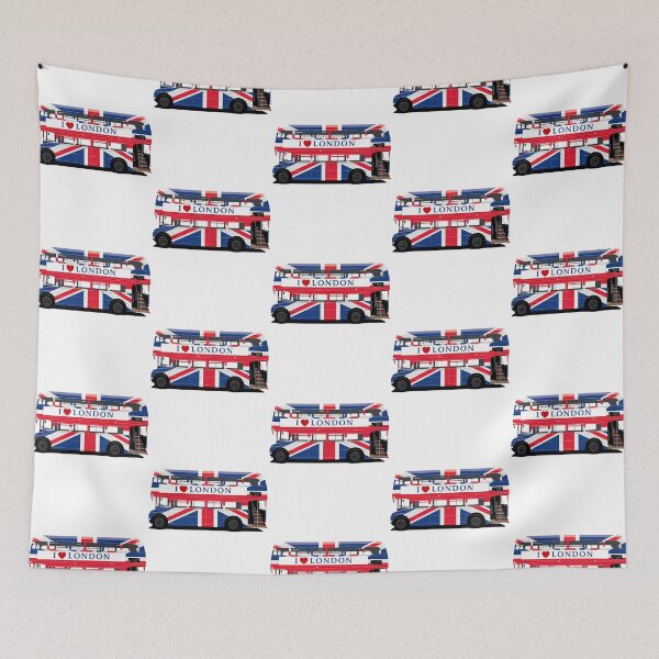 Item preview, London Bus With British Flag Wrap And I Love London Banner designed and sold by asiapenguinw.
