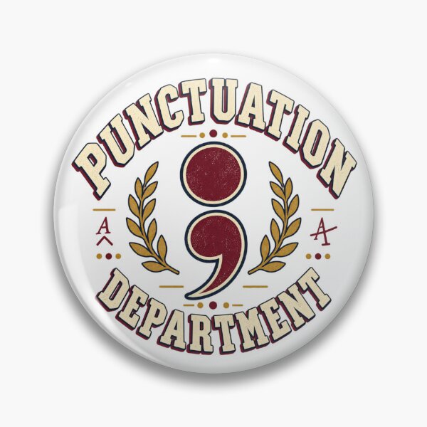 Item preview, Punctuation Department – Retro Writer Grammar Club Design designed and sold by Golden Era Studio.