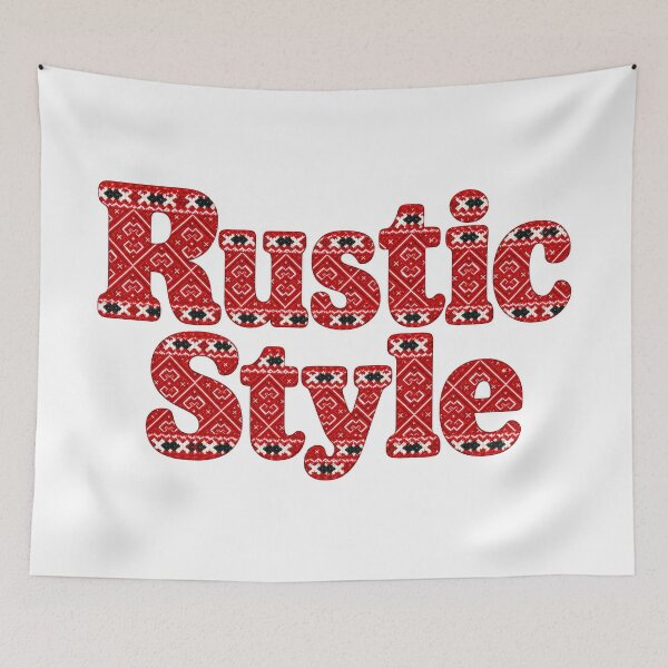 Item preview, Rustic Style Red Folk Pattern designed and sold by DansCreations42.