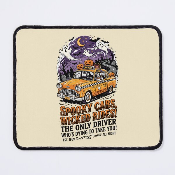 Item preview, Spooky cabs, wicked rides - Halloween for taxi drivers designed and sold by ParadoxParadox.