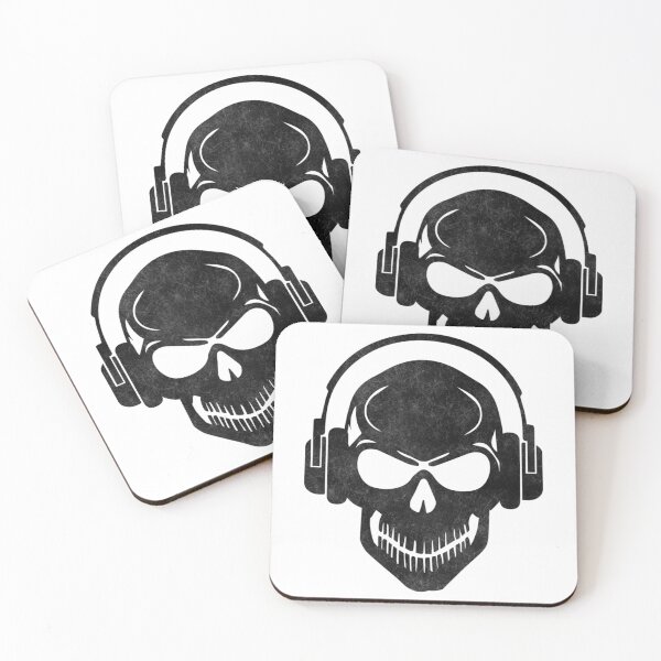 Item preview, Skull With Headphones - Rave - Electro - Hardstyle designed and sold by Contessai Babbaby.