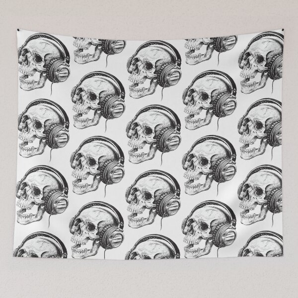 Item preview, Skull With Headphones designed and sold by Contessai Babbaby.
