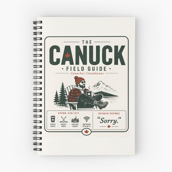 Item preview, The Canuck Field Guide Funny Canadian Graphic designed and sold by Sybille-Yates.