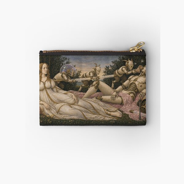 Item preview, Venus and Mars AI Love Story Cyber Renaissance Art Print designed and sold by DMarquiseArt.