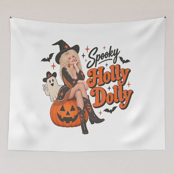 Item preview, Spooky Holly Dolly - Dolly Parton Halloween - Western Cowgirl designed and sold by HitohitoMani.