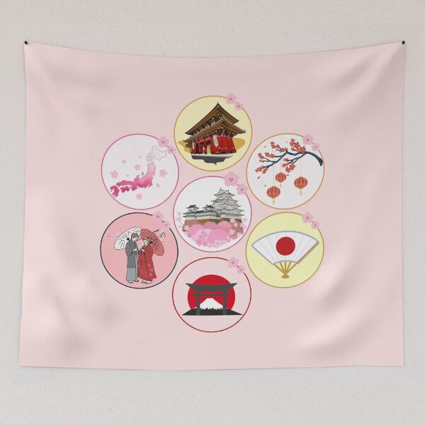 Item preview, Traditional Japanese Culture Sticker Pack Cherry Blossom designed and sold by Rehnair.