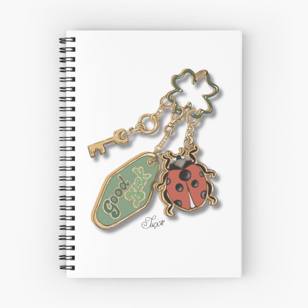 Item preview, Ladybug Lucky Charm Keychain Illustration | Good Luck Bag Charm, Four Leaf Clover & Lucky Key Art  designed and sold by Taçiana  Estrela.