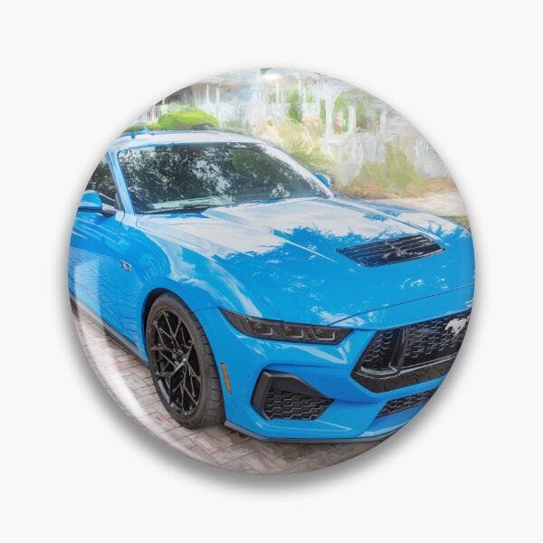 Item preview, 2025 Grabber Blue Ford Mustang GT 5.0 Premium Sports Car Art designed and sold by RichFrancoCars.
