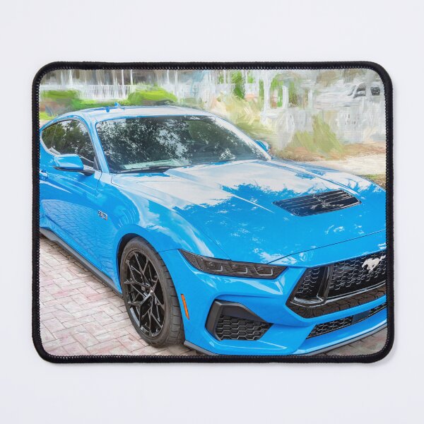 Item preview, 2025 Grabber Blue Ford Mustang GT 5.0 Premium Sports Car Art designed and sold by RichFrancoCars.