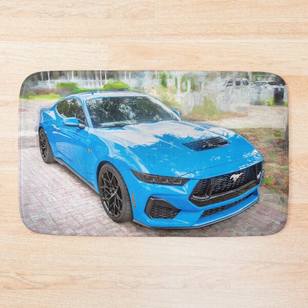 Item preview, 2025 Grabber Blue Ford Mustang GT 5.0 Premium Sports Car Art designed and sold by RichFrancoCars.