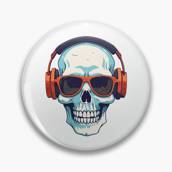 Item preview, Skull With Headphones designed and sold by Contessai Babbaby.
