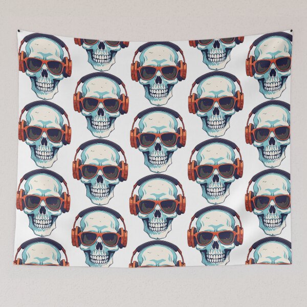 Item preview, Skull With Headphones designed and sold by Contessai Babbaby.