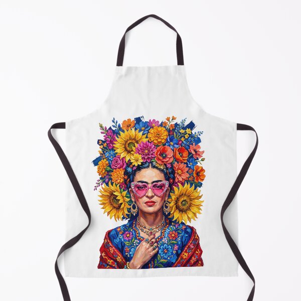 Item preview, frida kahlo with Floral Sunflowers designed and sold by TeeARTHY.