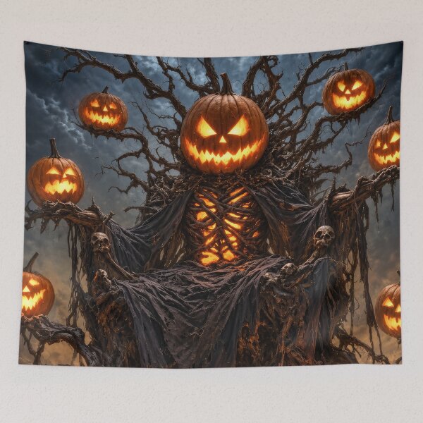 Item preview, Gothic Pumpkin Scarecrow Halloween Horror – Dark Fantasy designed and sold by DrakariArt.