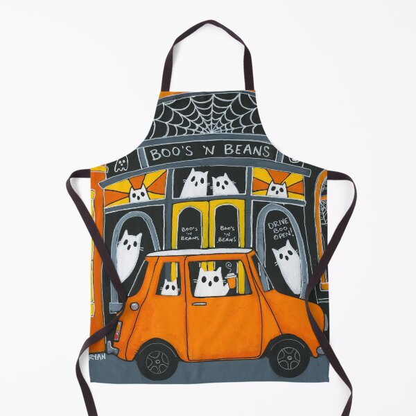 Item preview, Boo's N Beans Halloween Cat Cafe designed and sold by KilkennyCat Art.