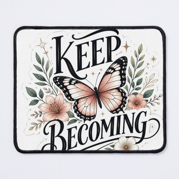 Item preview, Keep Becoming Butterfly Sticker – Inspirational Growth & Transformation Vinyl Decal designed and sold by StickersYash.