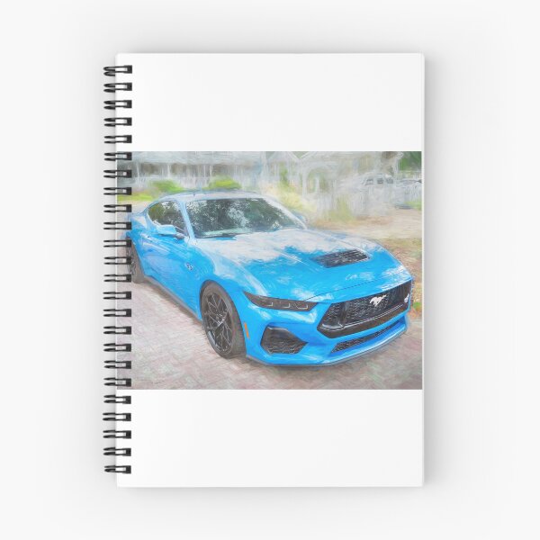 Item preview, 2025 Grabber Blue Ford Mustang GT 5.0 Premium Sports Car Art designed and sold by RichFrancoCars.