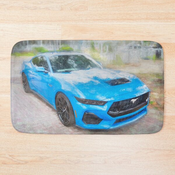 Item preview, 2025 Grabber Blue Ford Mustang GT 5.0 Premium Sports Car Art designed and sold by RichFrancoCars.