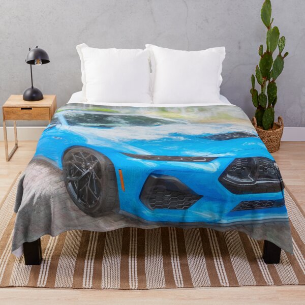 Item preview, 2025 Grabber Blue Ford Mustang GT 5.0 Premium Sports Car Art designed and sold by RichFrancoCars.