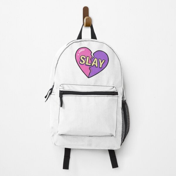 Item preview, Slay Broken Heart Pink Purple Aesthetic Sticker designed and sold by Rehnair.