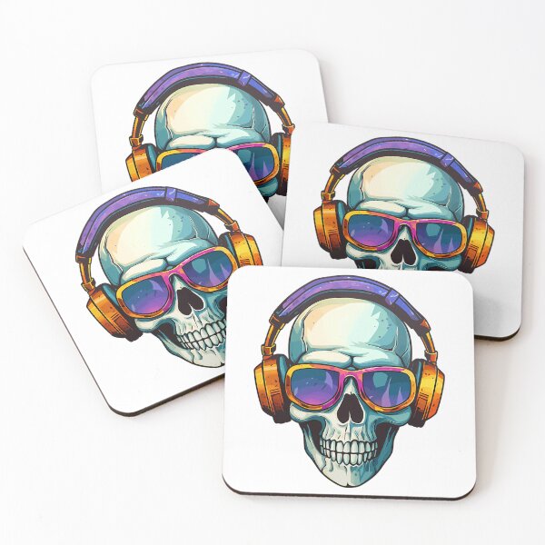 Item preview, Skull With Headphones  designed and sold by Contessai Babbaby.