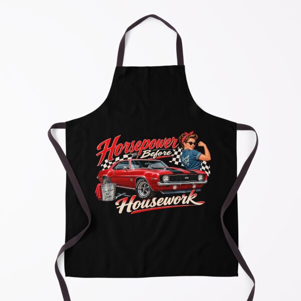 Item preview, Horsepower Before Housework – Classic Muscle Car Girl designed and sold by TZehrfeldPhotos.