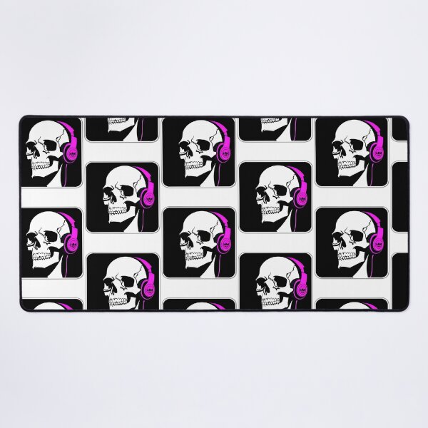 Item preview, Skull With Headphones Pink Violet designed and sold by Contessai Babbaby.